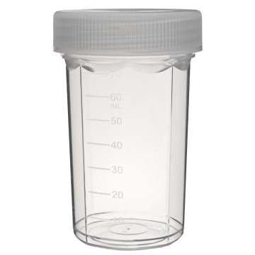 SuperClear&reg; 95kPa Specimen Container, Individually Wrapped, Sterile