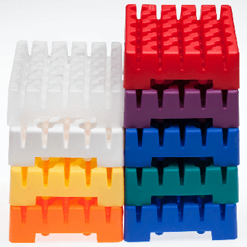 Reusable Racks for 15mL & 5mL Centrifuge Tubes, Assorted Colors