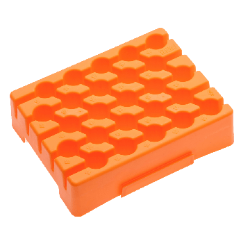 Reusable Racks for 15mL & 5mL Centrifuge Tubes, Orange