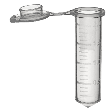 2.0mL SuperClear&reg; Microcentrifuge Tubes with Attached Caps, Clear, in Resealable Bag