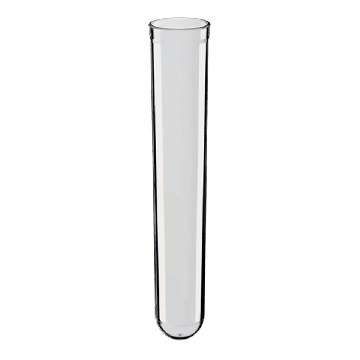 SuperClear&reg; 17x100 mm Culture Tubes with Dual Position Caps, Polypropylene, 25 per Bag, Sterile