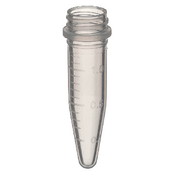 SuperClear&reg; 1.5mL Screw Cap Microcentrifuge Tubes with Caps, 50 per bag, Sterile