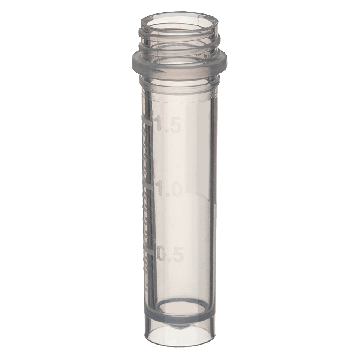 SuperClear&reg; 2.0 mL Freestanding Screw Cap Microcentrifuge Tubes with Caps, 50 per Bag, Sterile