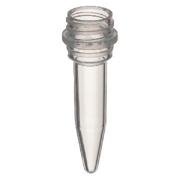 SuperClear&reg; 0.5 mL Screw Cap Microcentrifuge Tubes with Caps, 50 per Bag, Sterile