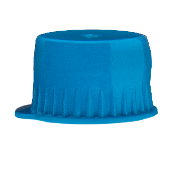 Over Fit Style Caps for 10 mm Culture Tubes, Blue Color, in Bags